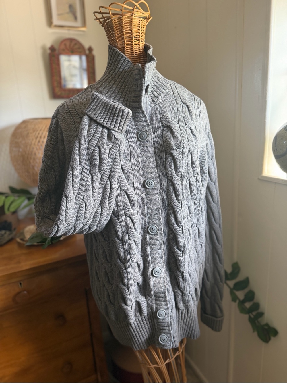 Polo Jeans Company Prepster Cable Knit Button-Up Cardigan